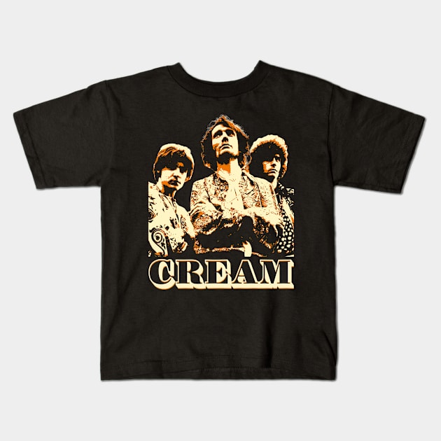 Cream Retro Aesthetic Fan Art Design Kids T-Shirt by BarryBridgesScene